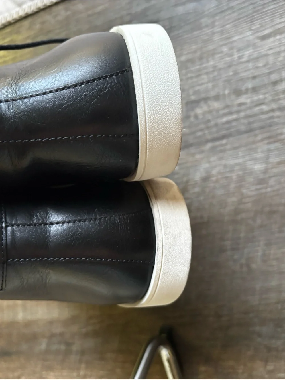 Alfani Black Leather Derby Shoes with White Trim